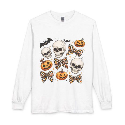 Spooky Checkered Bow Tee