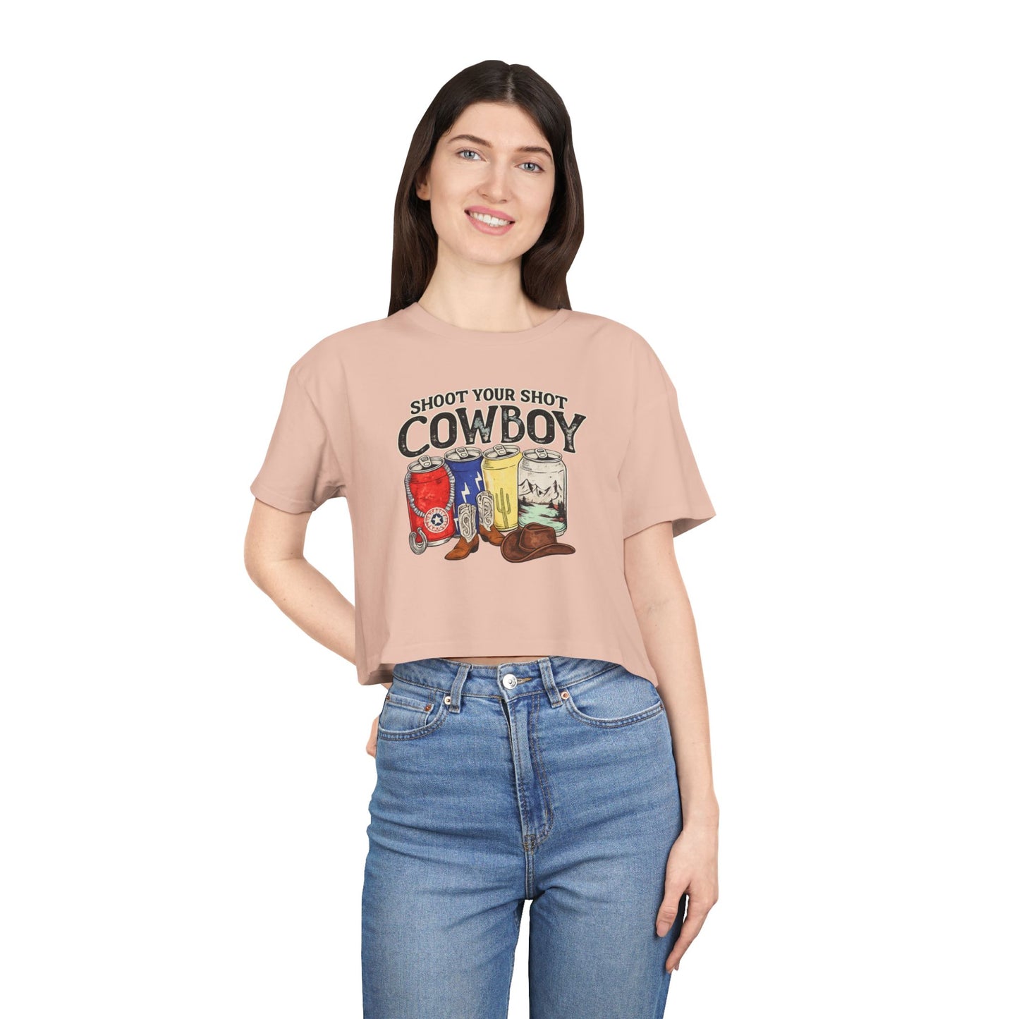 Shoot your shot crop top