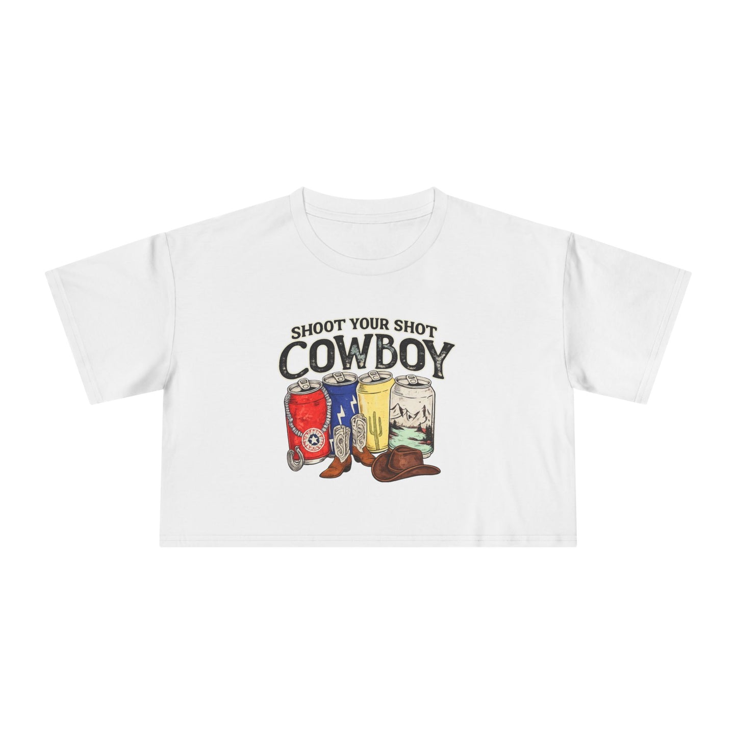 Shoot your shot crop top