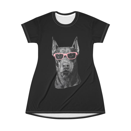Dobie Black T-Shirt Dress
