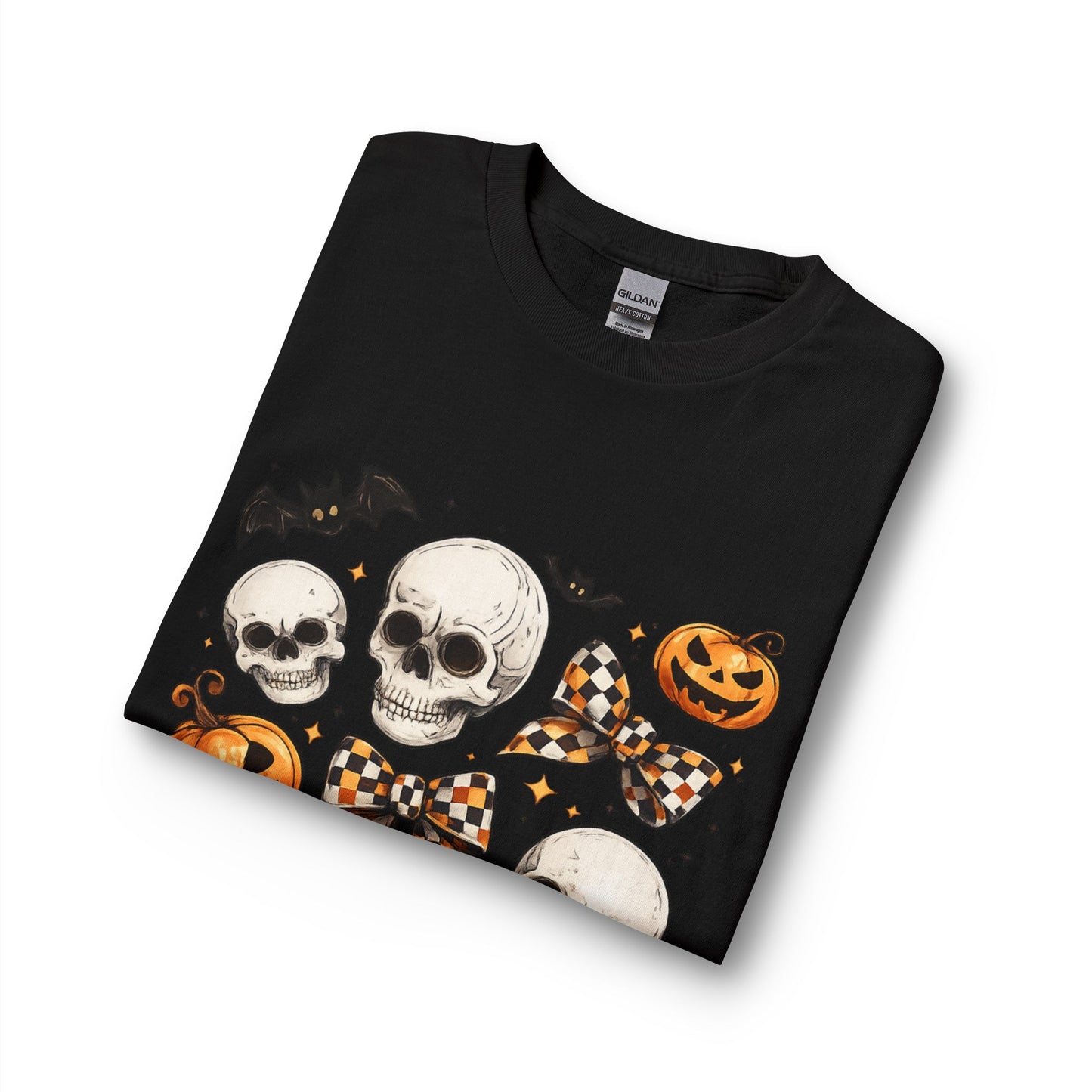 Spooky Checkered Bow Tee