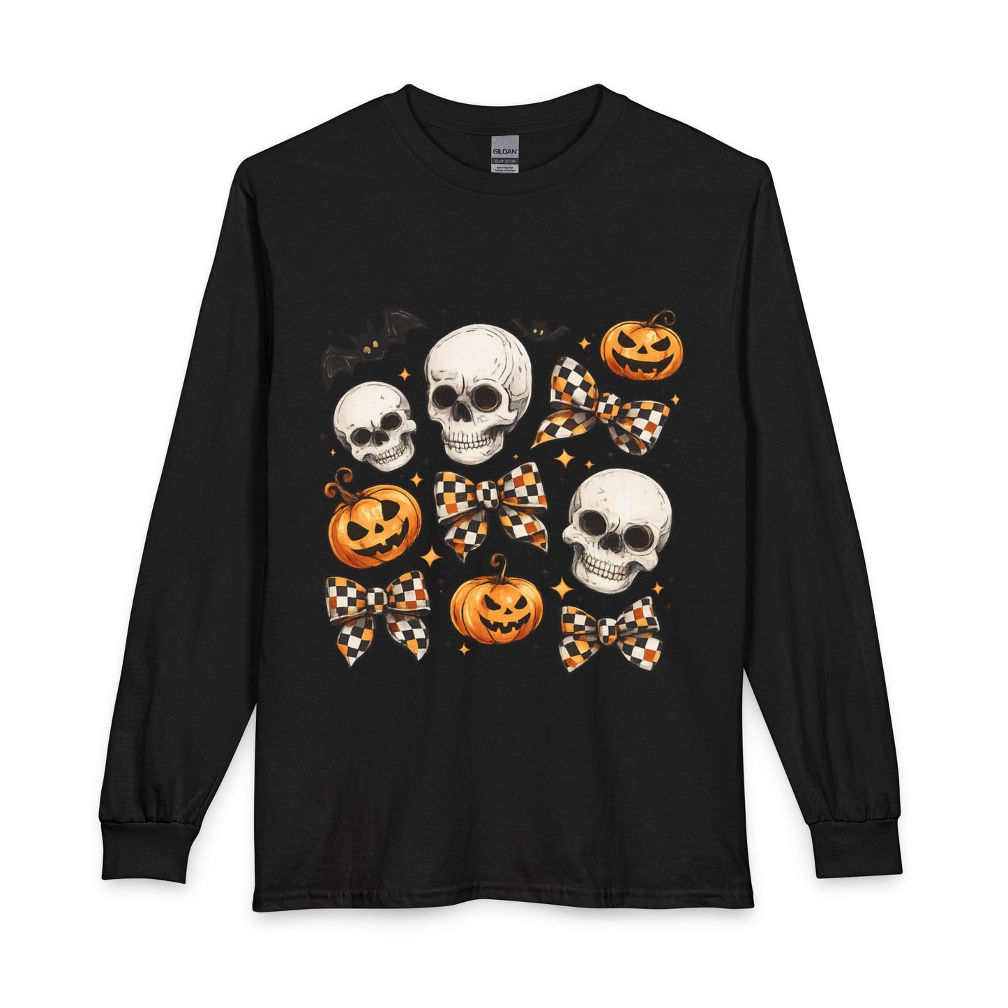 Spooky Checkered Bow Tee