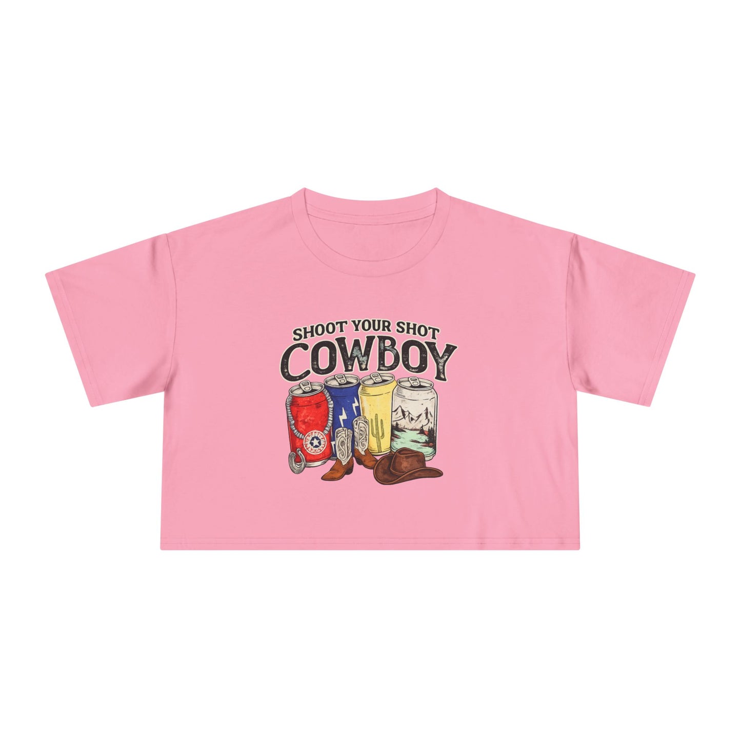 Shoot your shot crop top