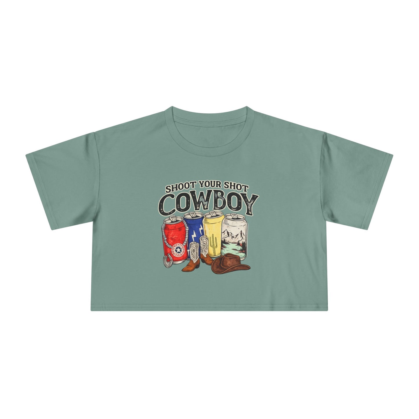 Shoot your shot crop top