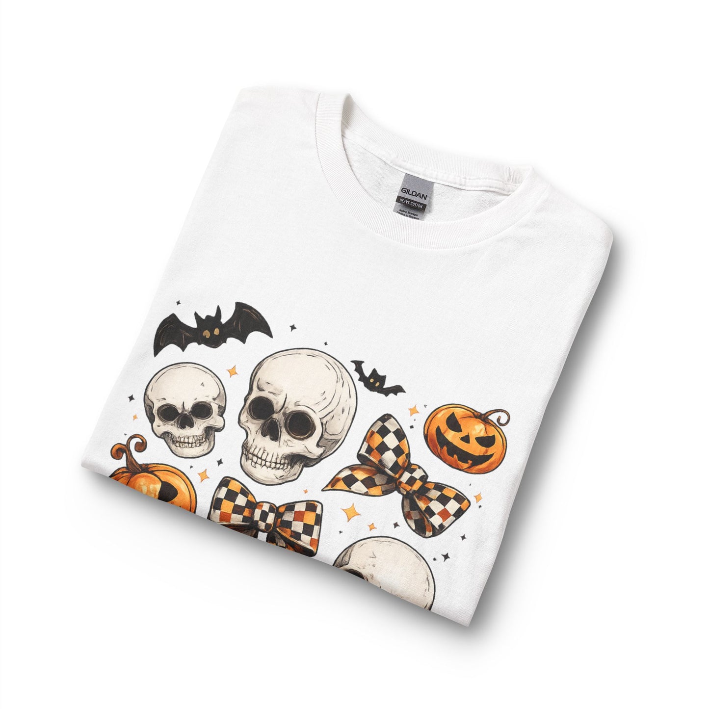 Spooky Checkered Bow Tee