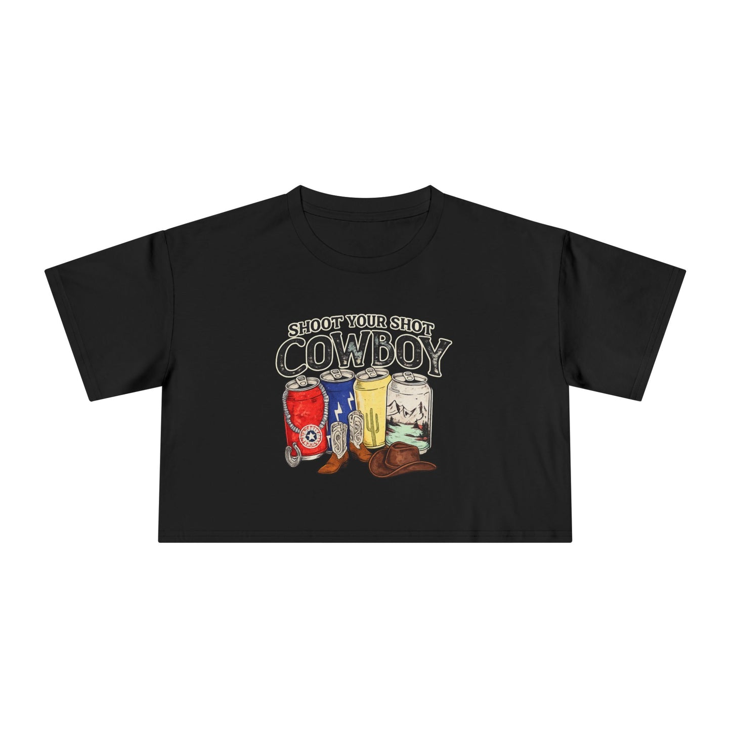 Shoot your shot crop top