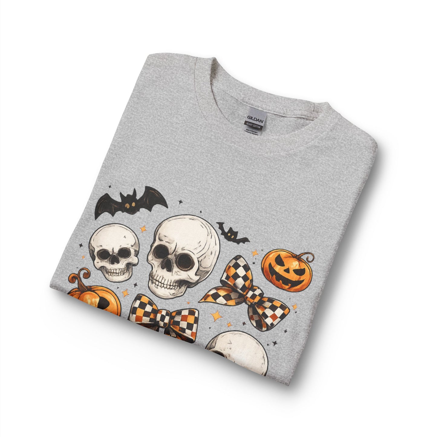 Spooky Checkered Bow Tee